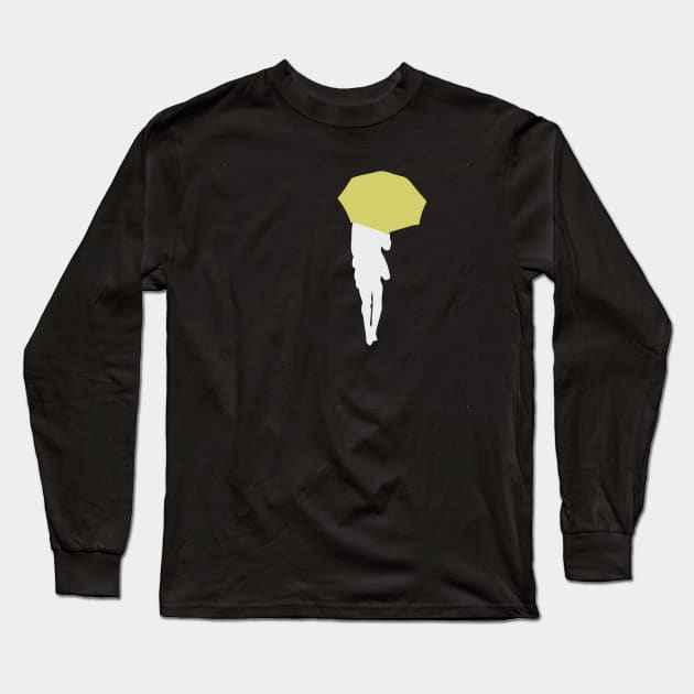 Yellow Umbrella Long Sleeve T-Shirt by GramophoneCafe